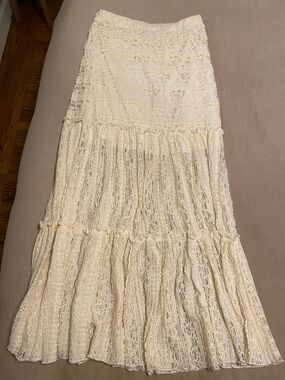 Vintage Y2K Boho Festival Lace Maxi Skirt Xhilaration Sz S - GREAT CONDITION!